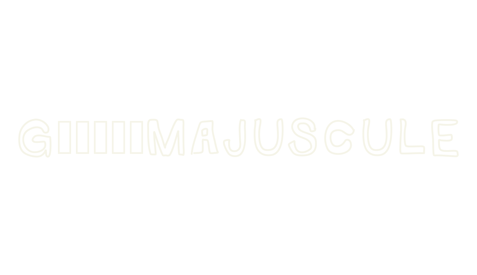 GaelleMAJUSCULE, display font preview