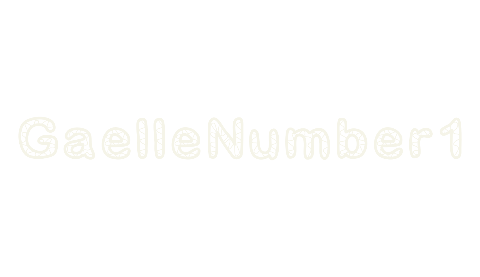 GaelleNumber1, display font preview