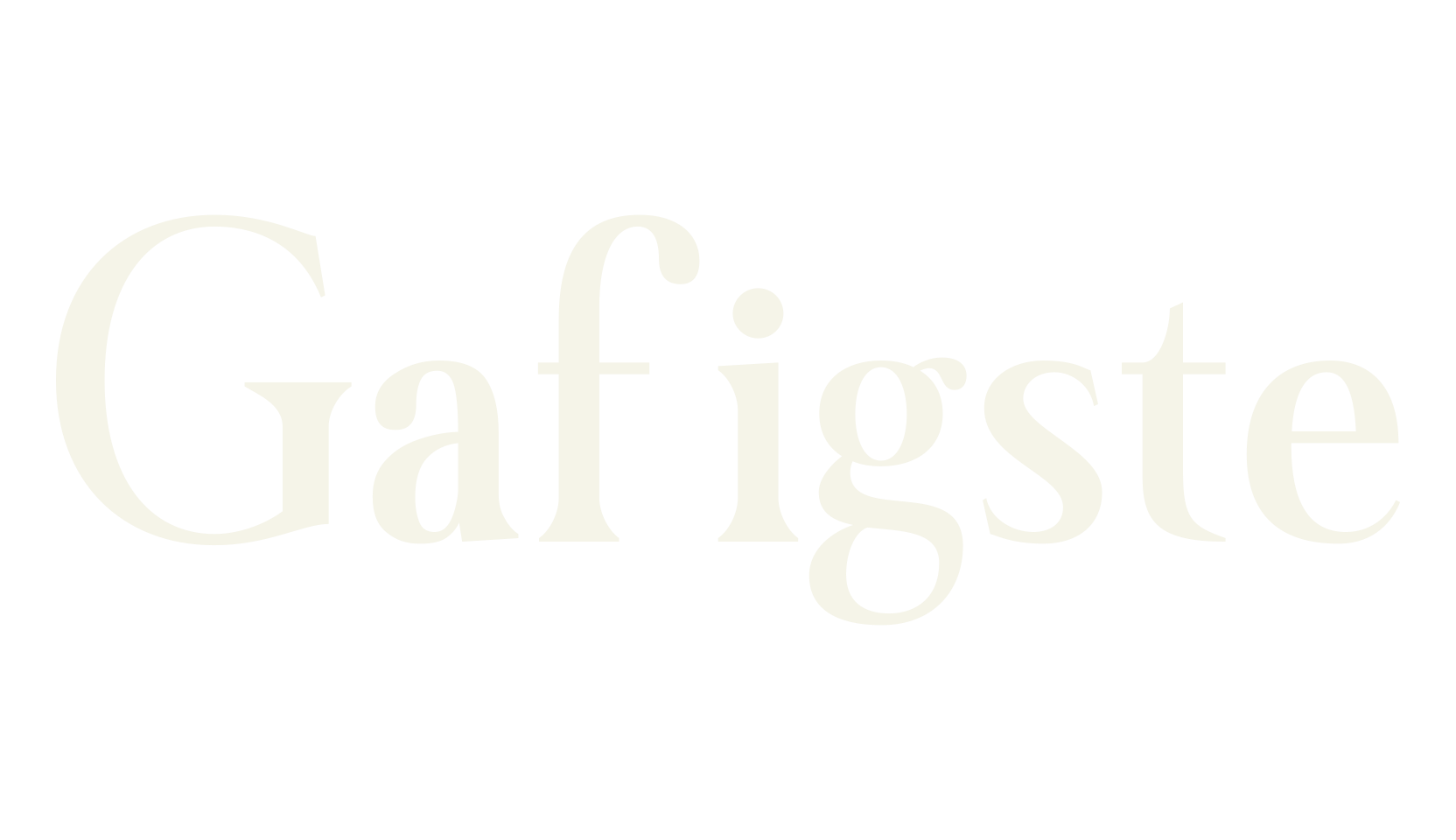 Gafigste, serif font preview