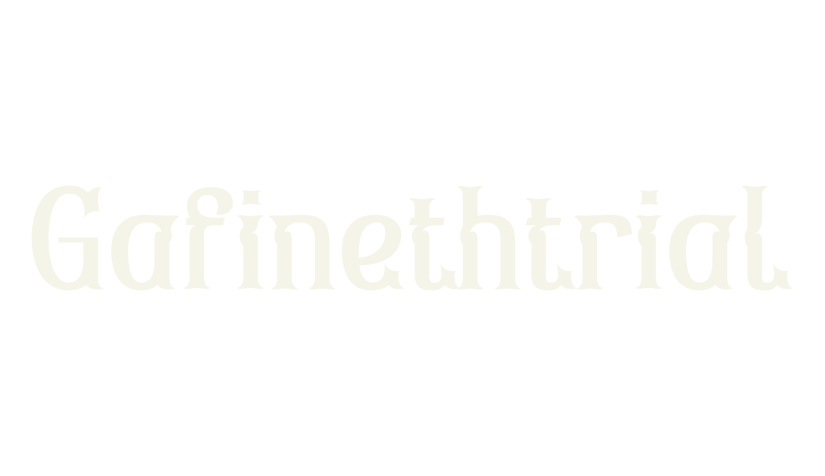 Gafinethtrial, tattoo font preview