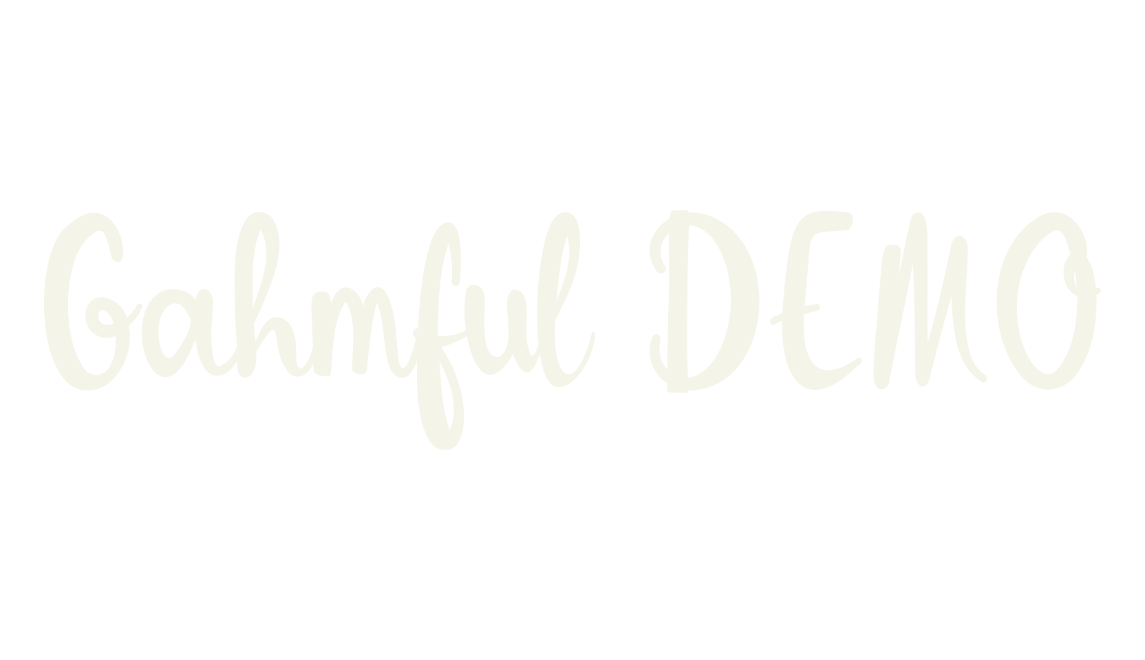 Gahmful DEMO, cursive font preview