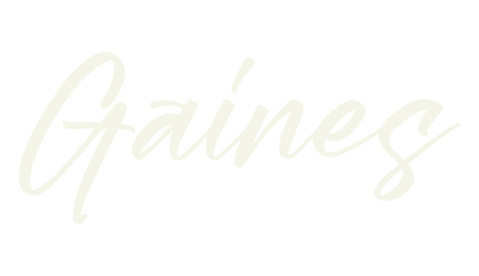 Gaines, script font preview