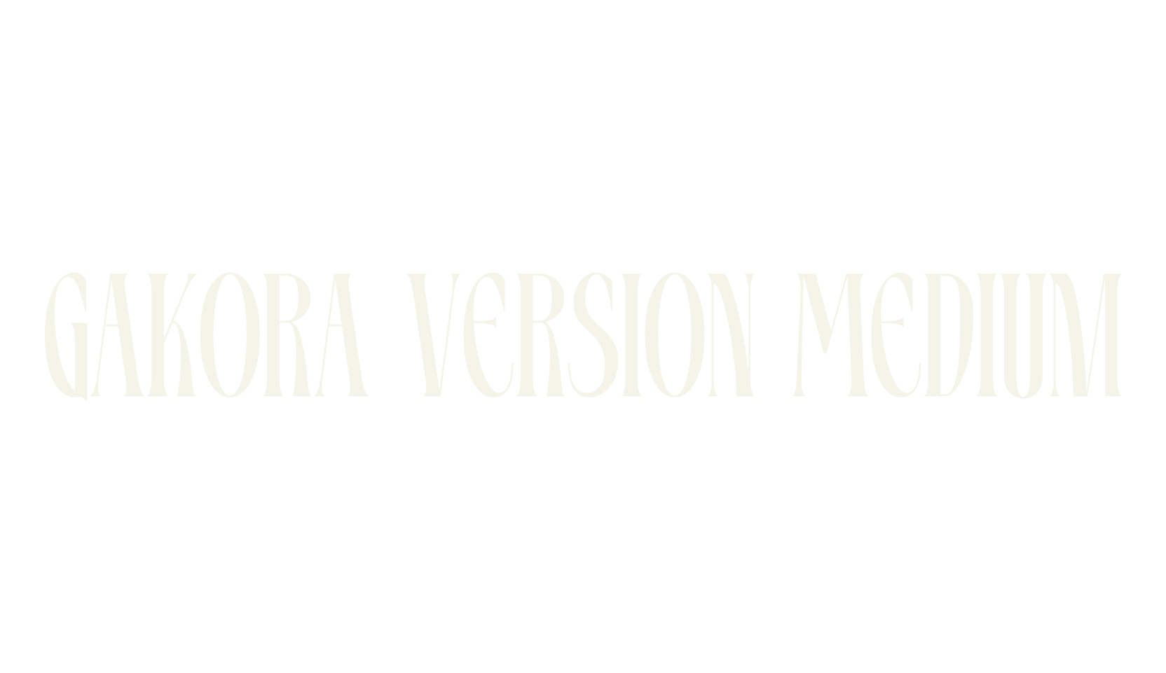 Gakora Version Medium, serif font preview