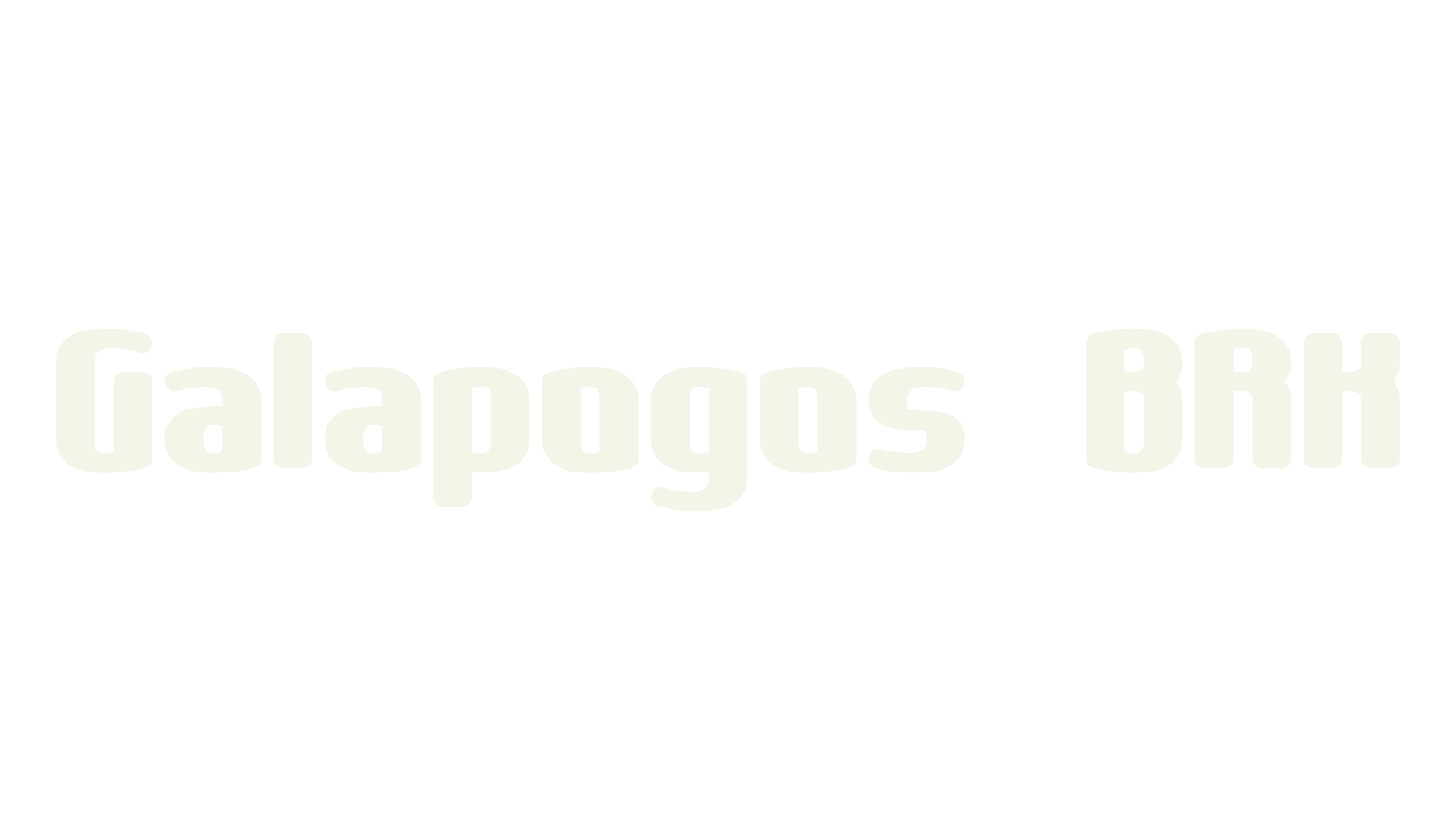 Galapogos BRK, display font preview