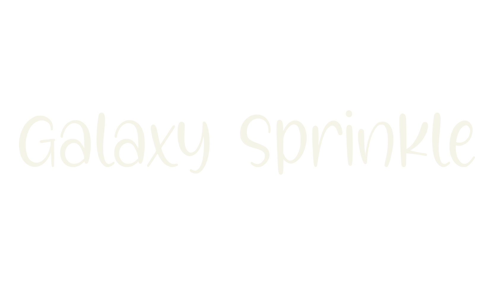 Galaxy Sprinkle, fashion sign font preview