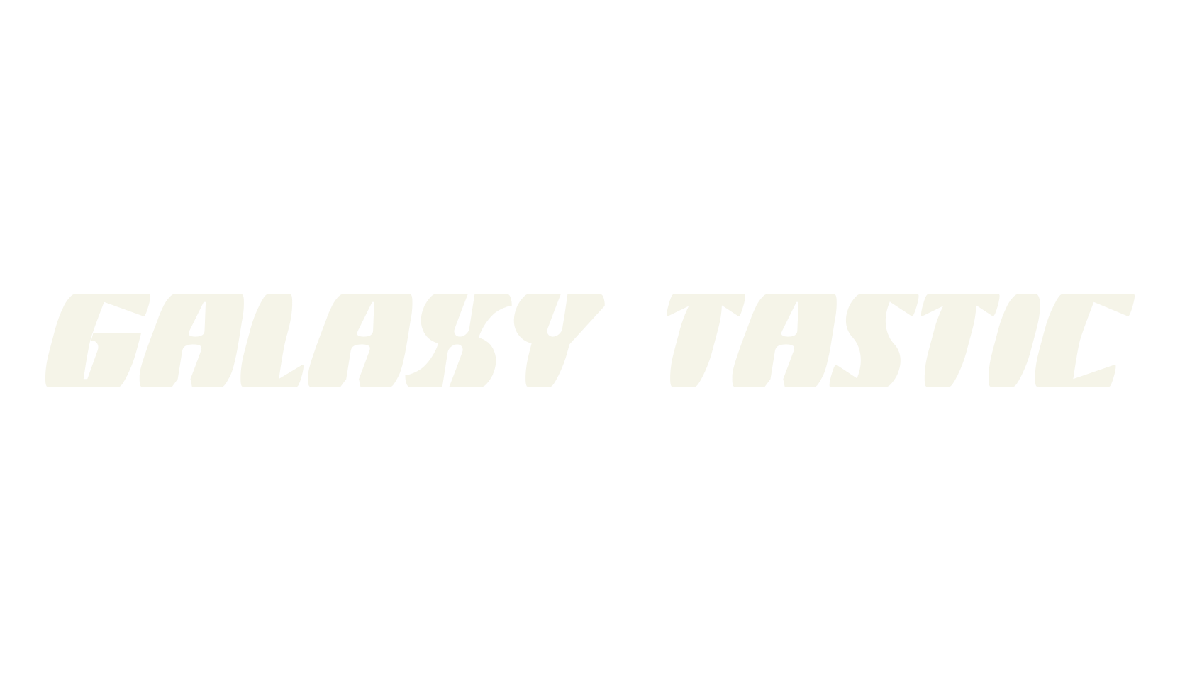 Galaxy Tastic, racing font preview
