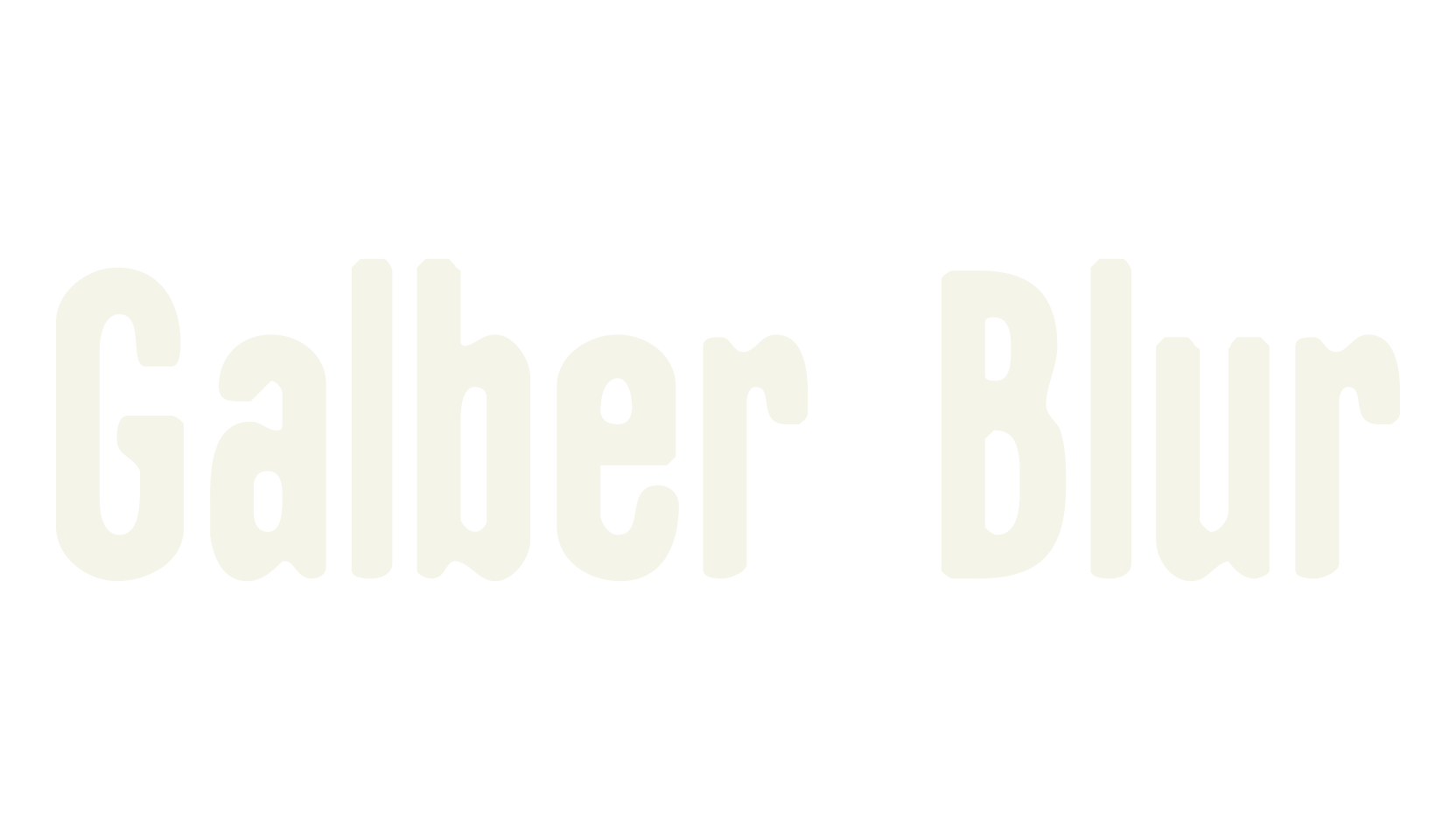 Galber Blur, poster font preview