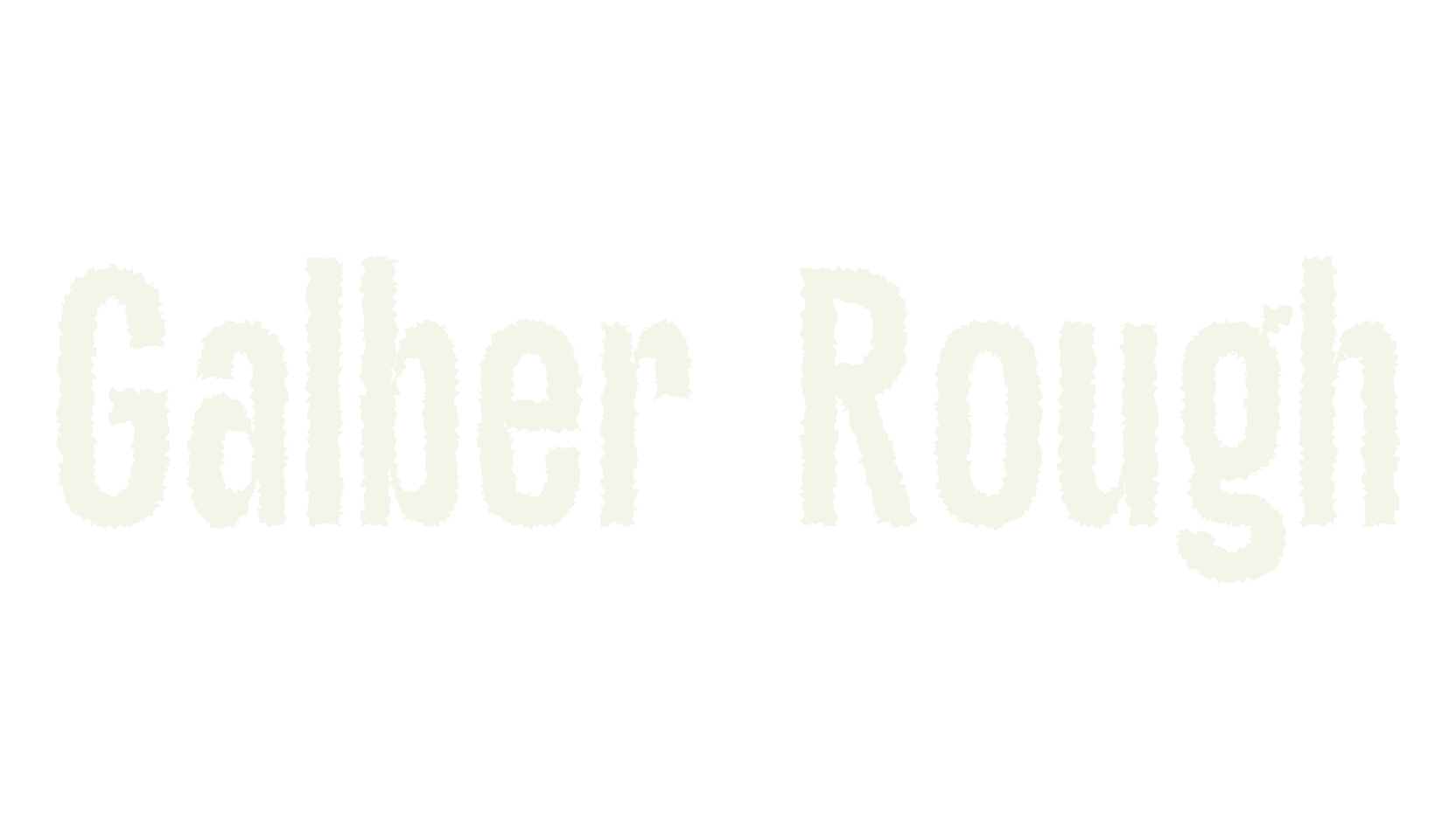 Galber Rough, modern font preview
