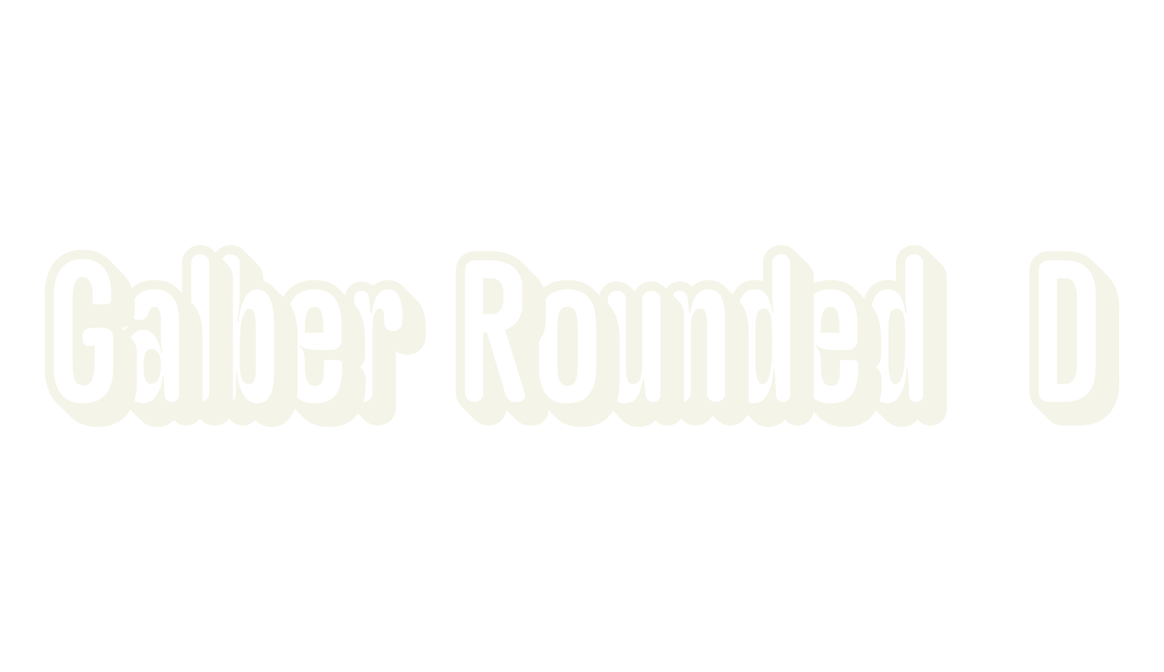 Galber Rounded 3D, 3d font preview