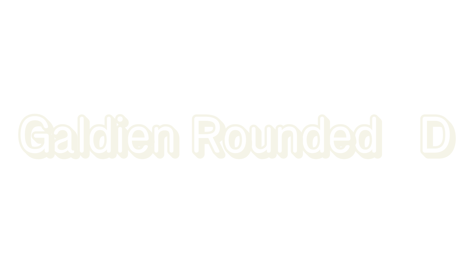 Galdien Rounded 3D, 3d font preview