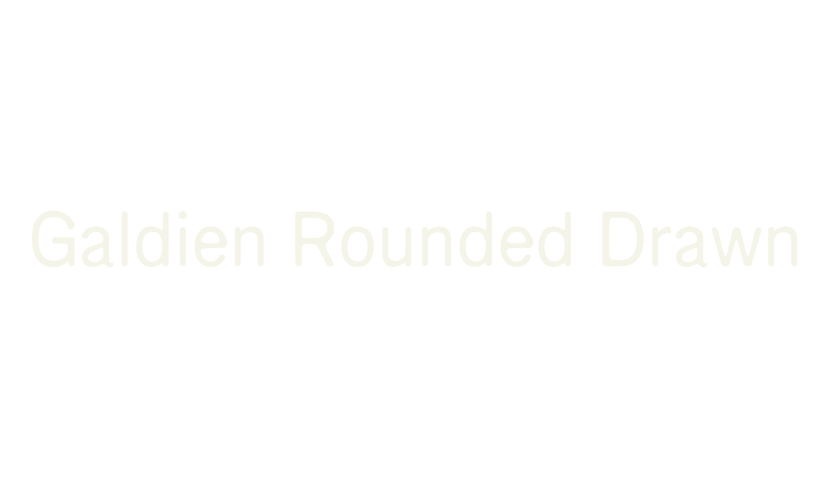 Galdien Rounded Drawn, rounded font preview