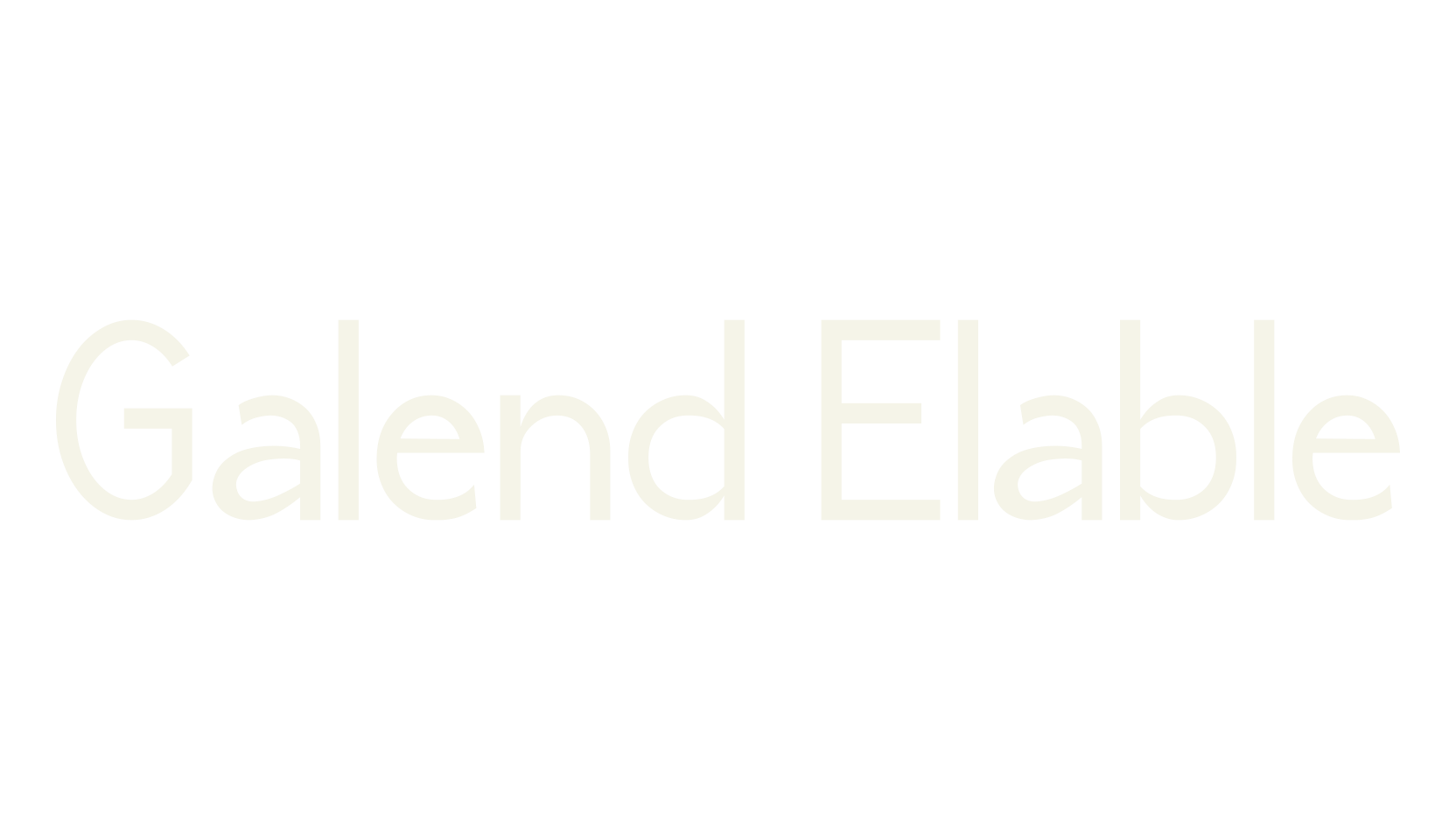 Galend Elable, basic font preview