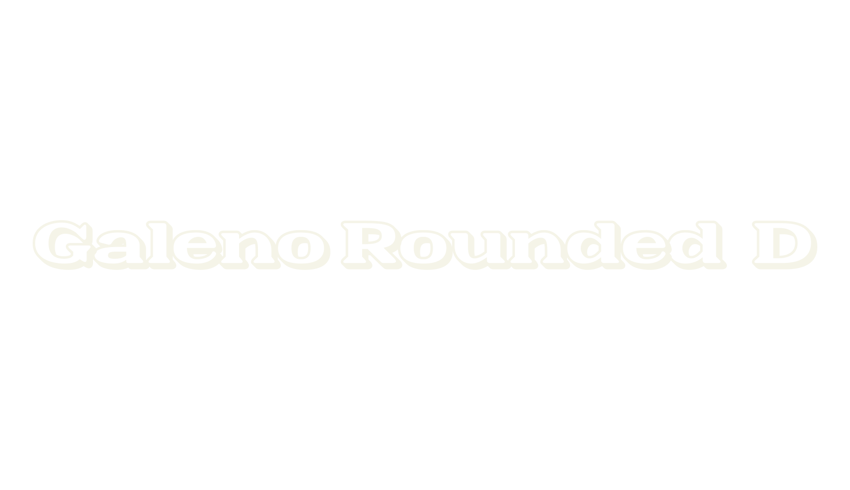 Galeno Rounded 3D, display market font preview