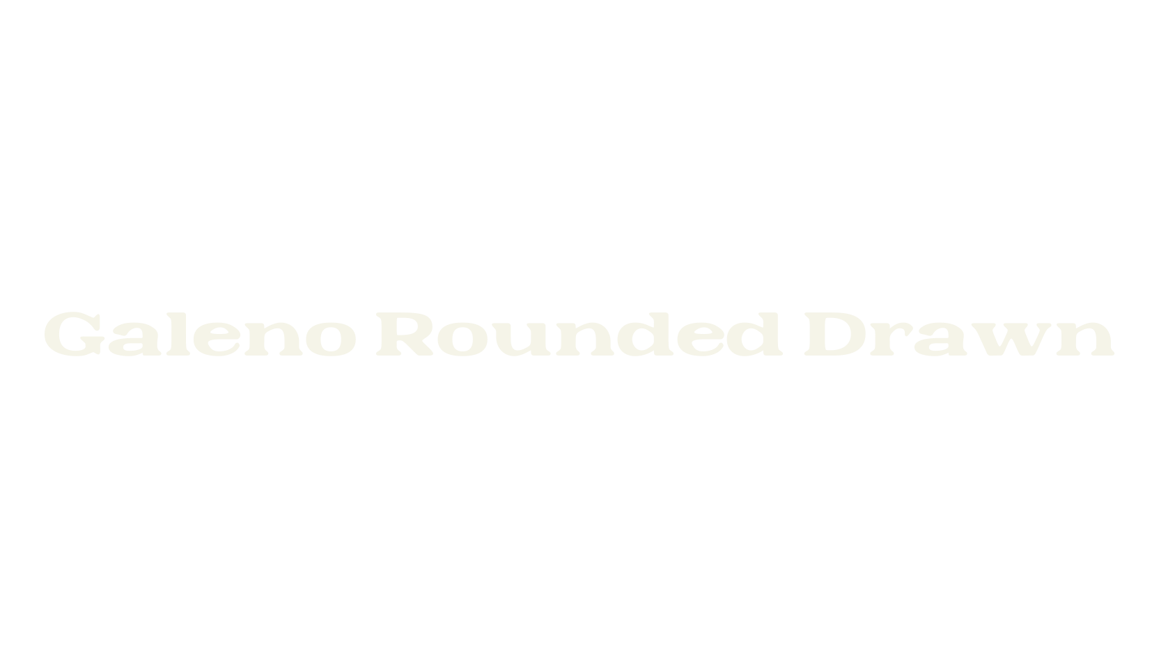 Galeno Rounded Drawn, bold font preview