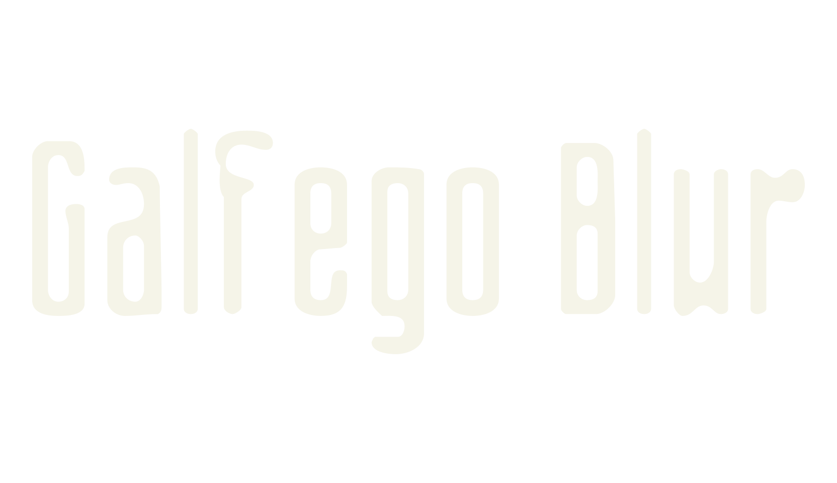 Galfego Blur, futuristic font preview
