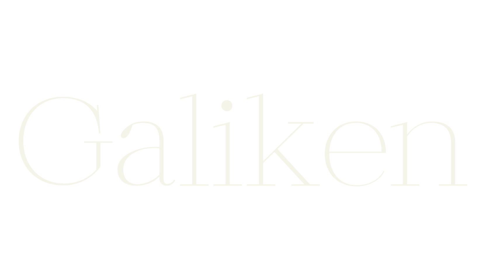 Galiken, serif font preview