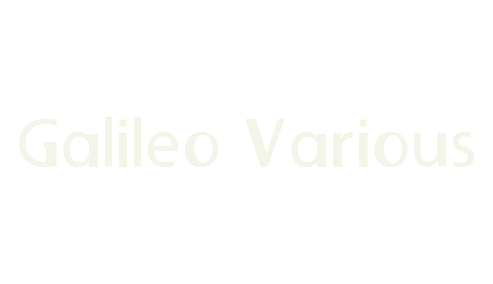 Galileo Various, bold font preview