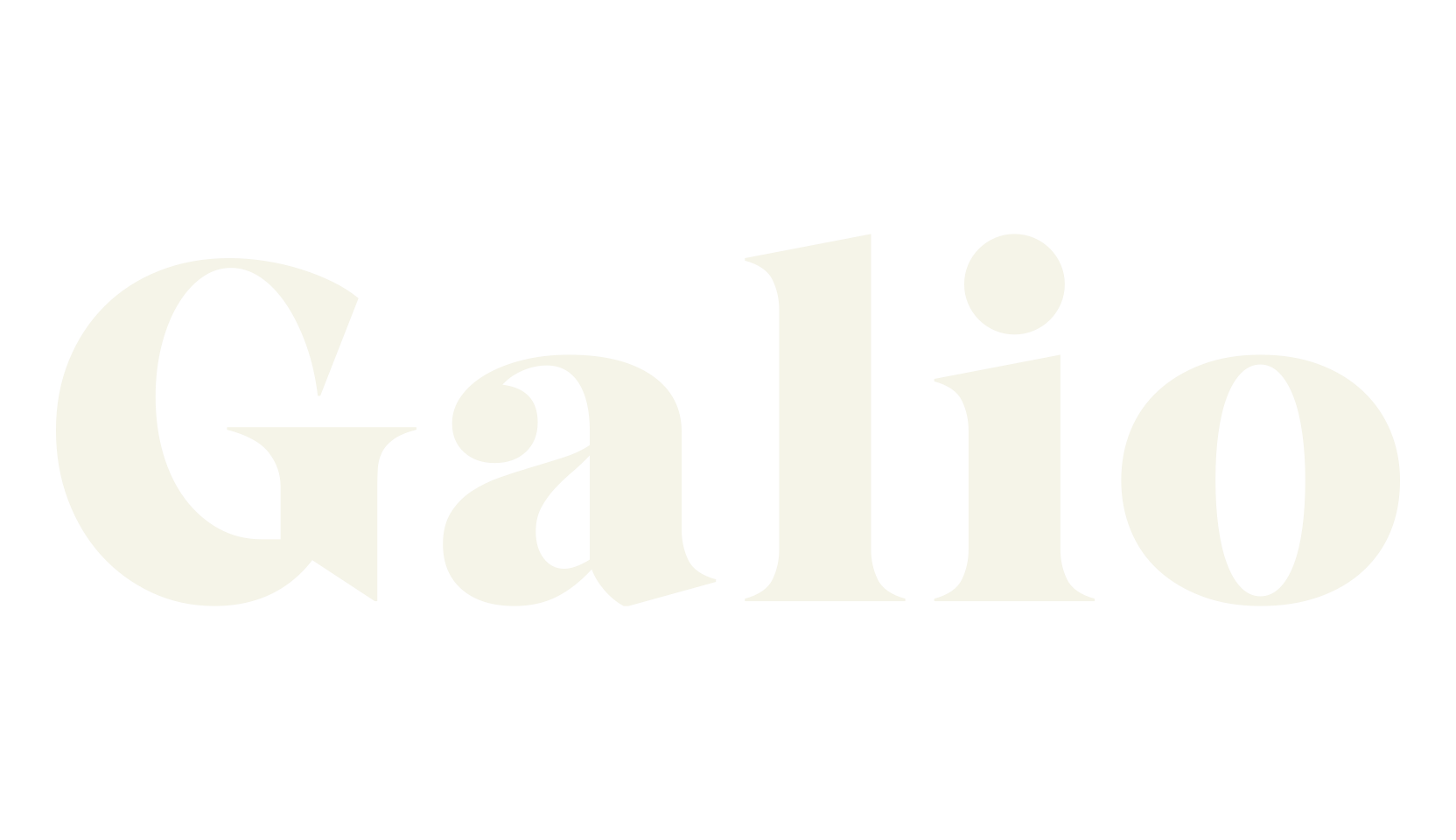 Galio, serif font preview