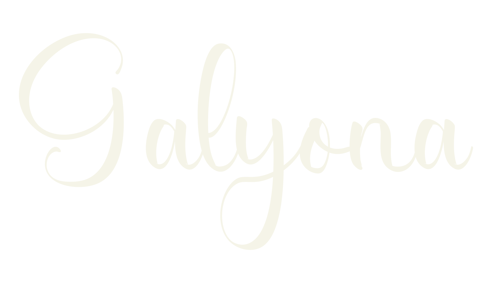 Galyona, cursive font preview