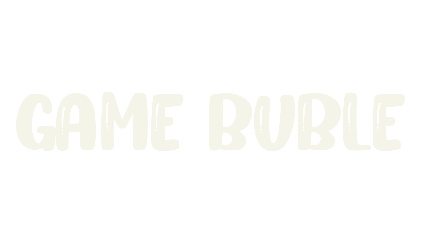 Game Buble, modern font preview