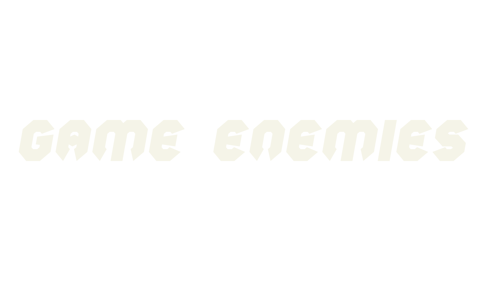 Game Enemies, game font preview