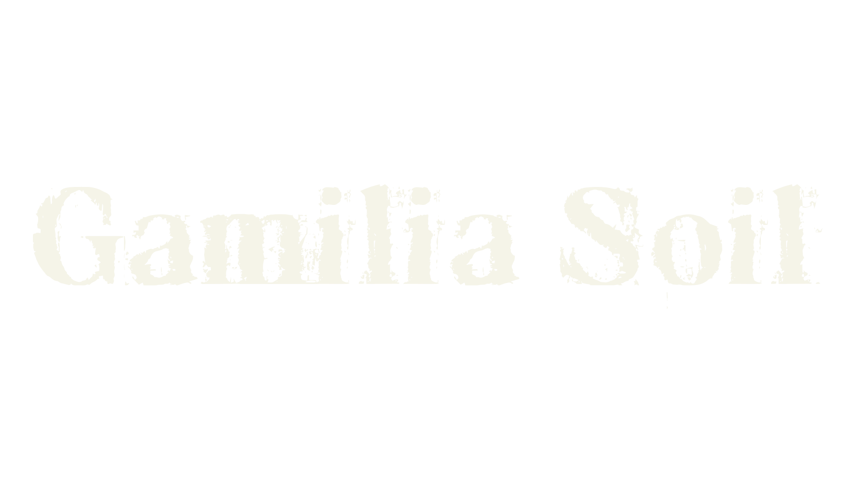 Gamilia Soil, distressed font preview