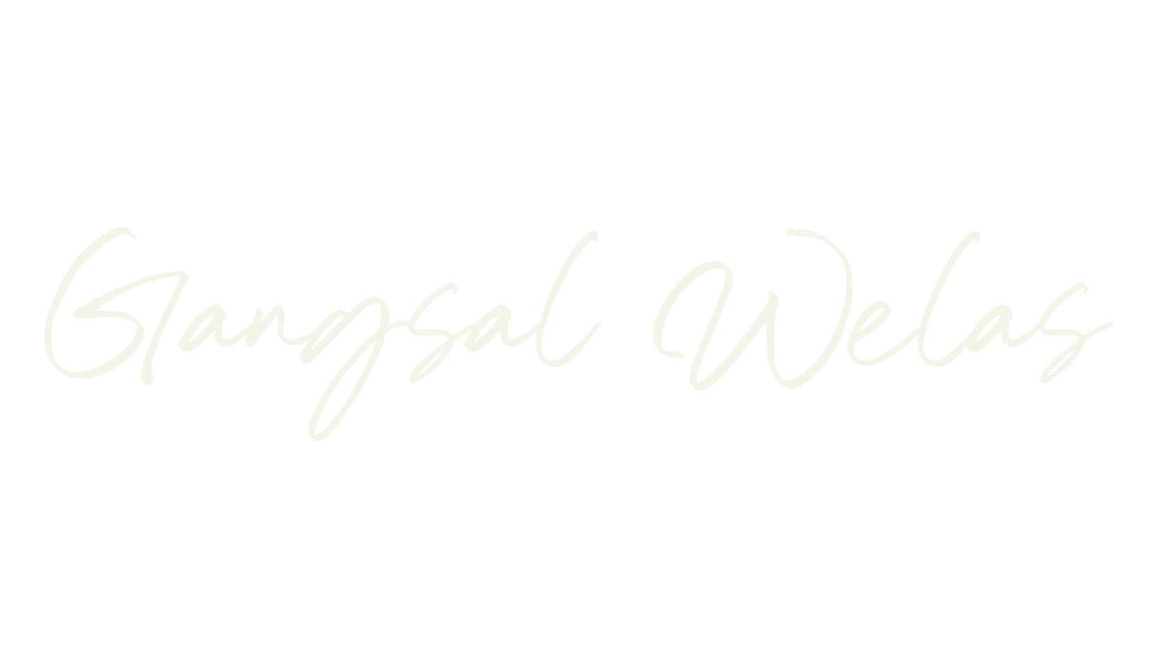Gangsal Welas, signature font preview
