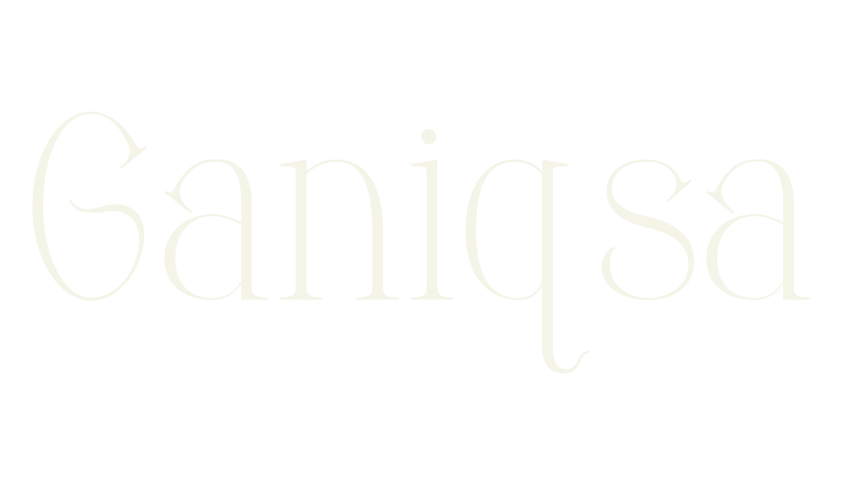 Ganiqsa, serif font preview