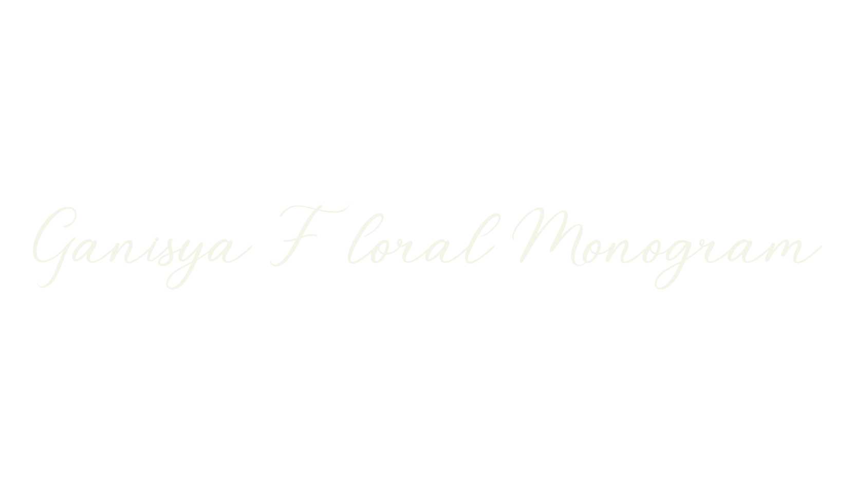 Ganisya Floral Monogram, print font preview