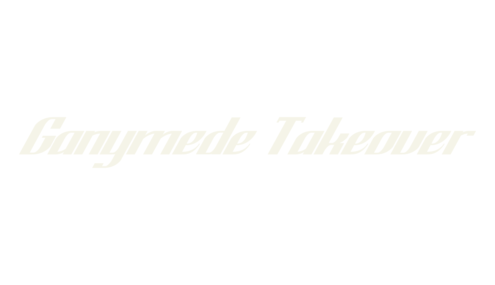 Ganymede Takeover, futuristic font preview