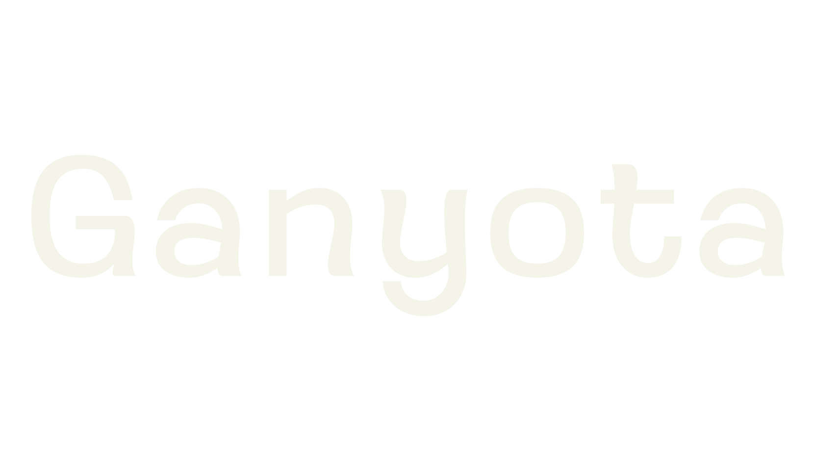 Ganyota, wavy font preview