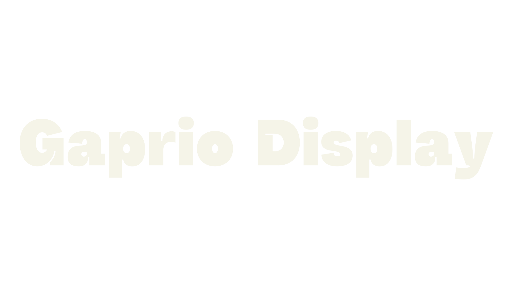 Gaprio Display, bold font preview