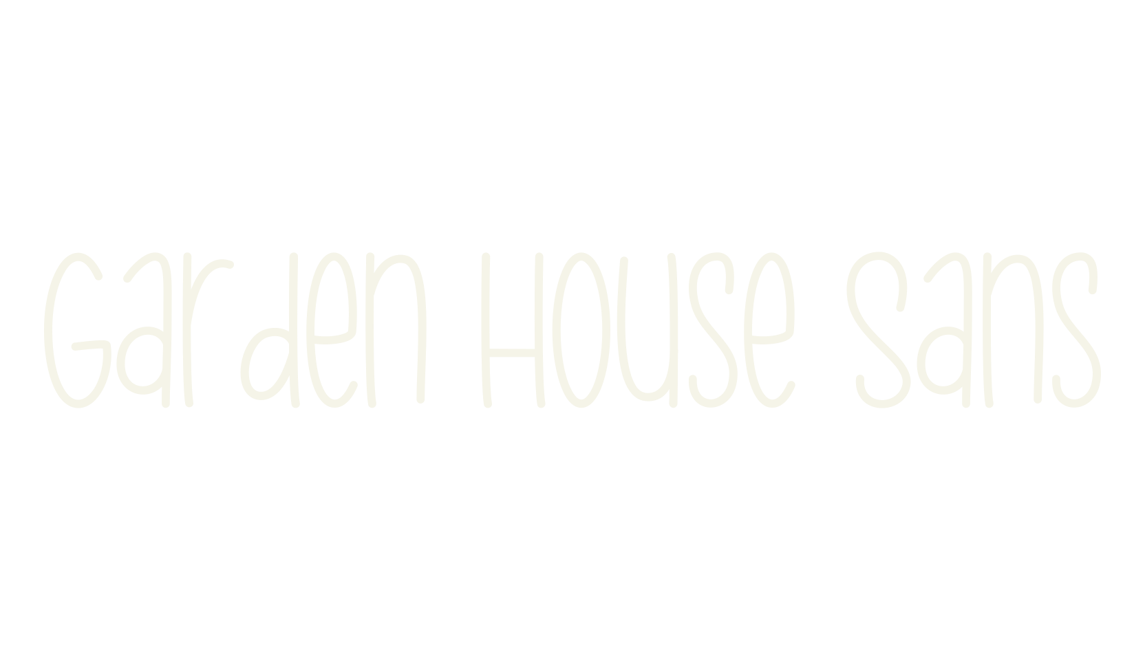 Garden House Sans, cute font preview