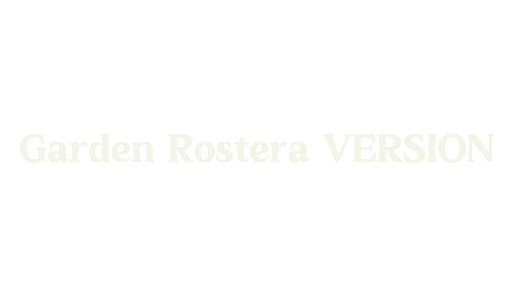 Garden Rostera VERSION, serif font preview