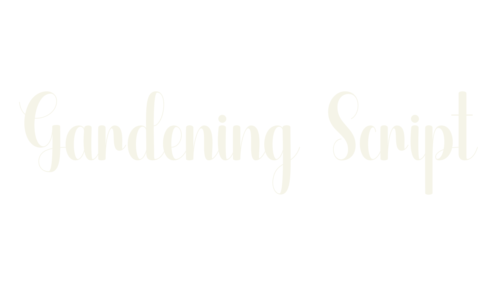 Gardening Script, script font preview