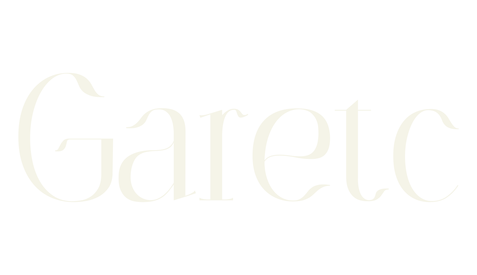 Garetc, logo font preview