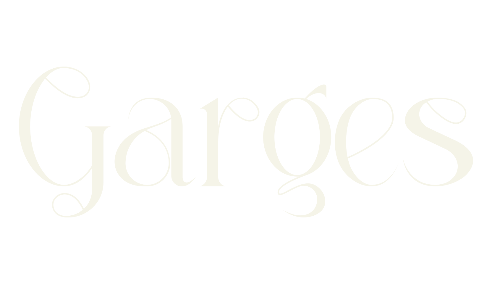 Garges, curly font preview
