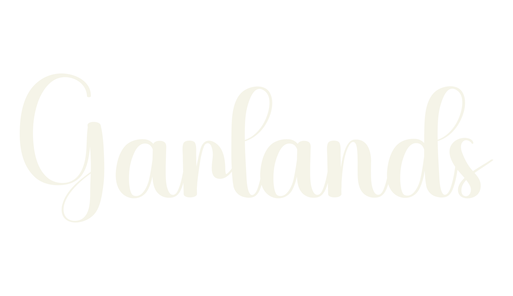 Garlands, calligraphy font preview