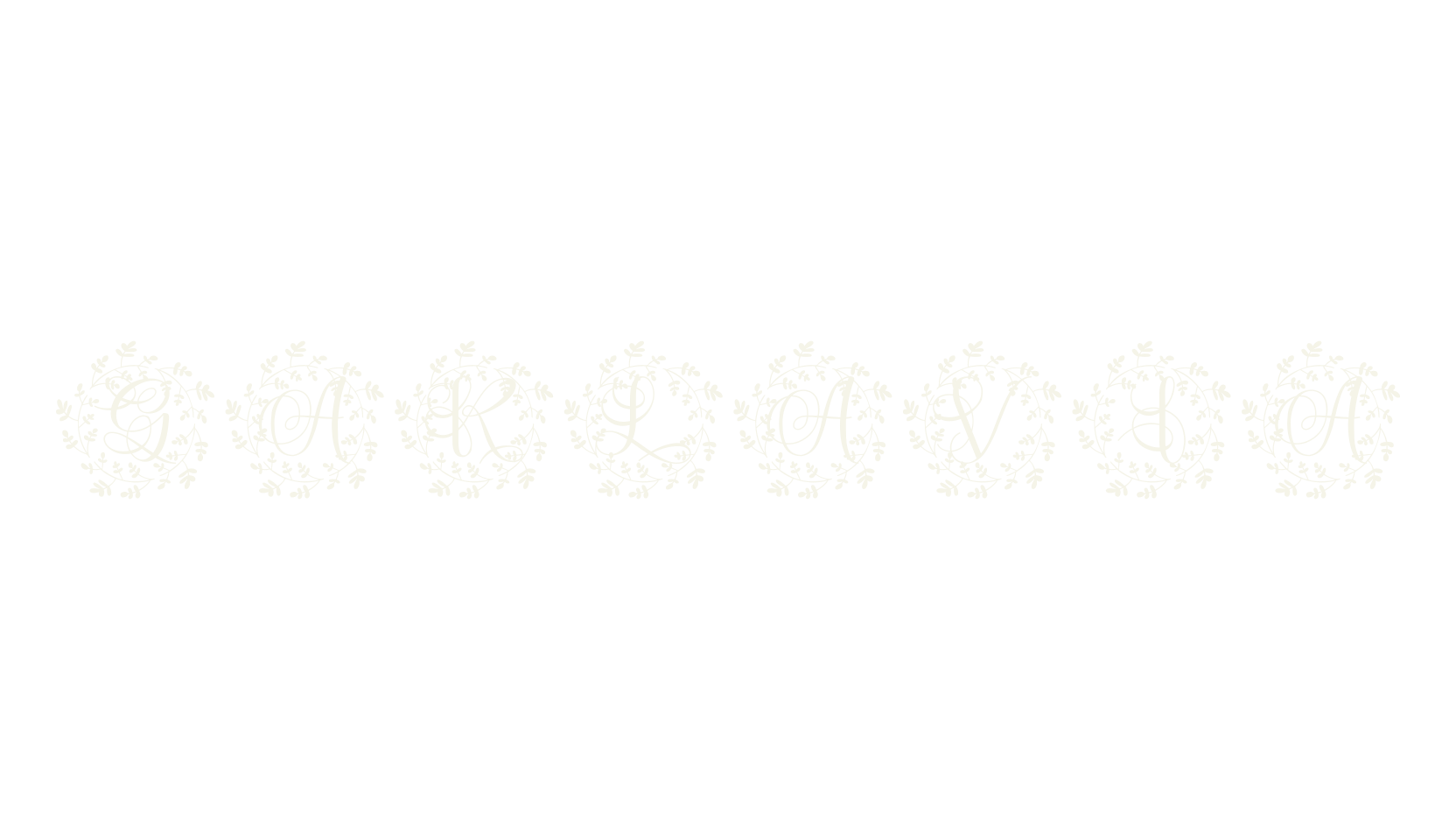 Garlavia, monogram font preview