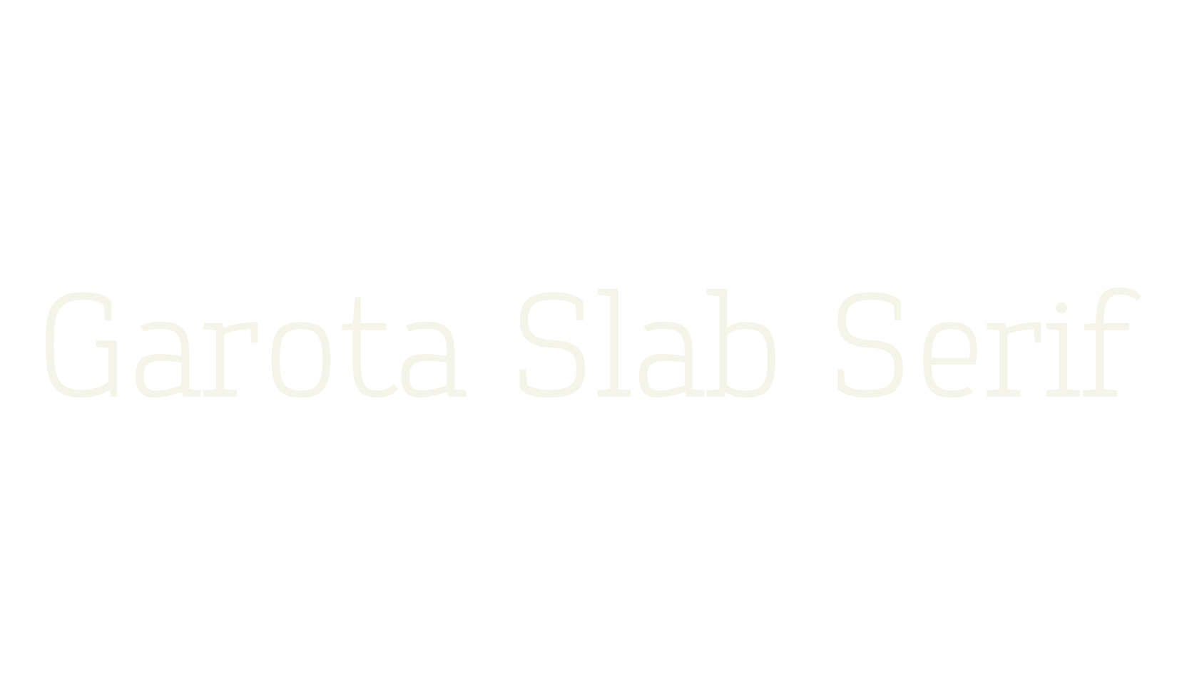 Garota Slab Serif, serif font preview