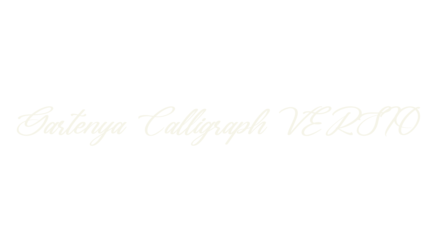 Gartenya Calligraph VERSIO, script font preview