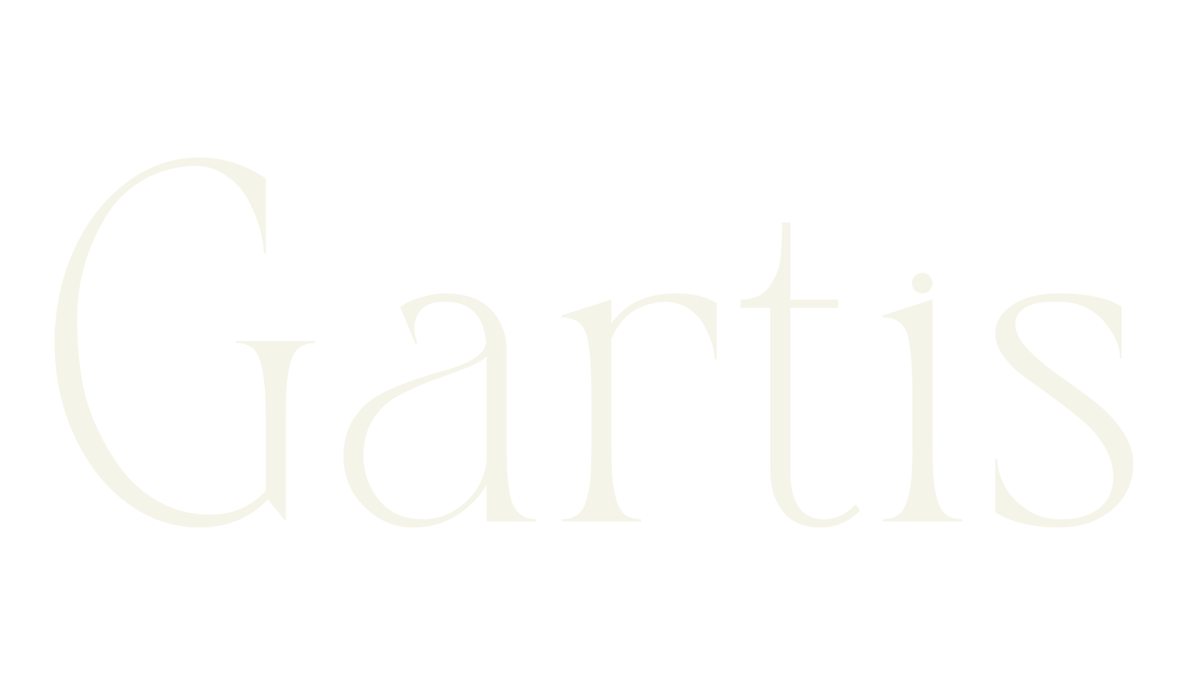 Gartis, cursive font preview