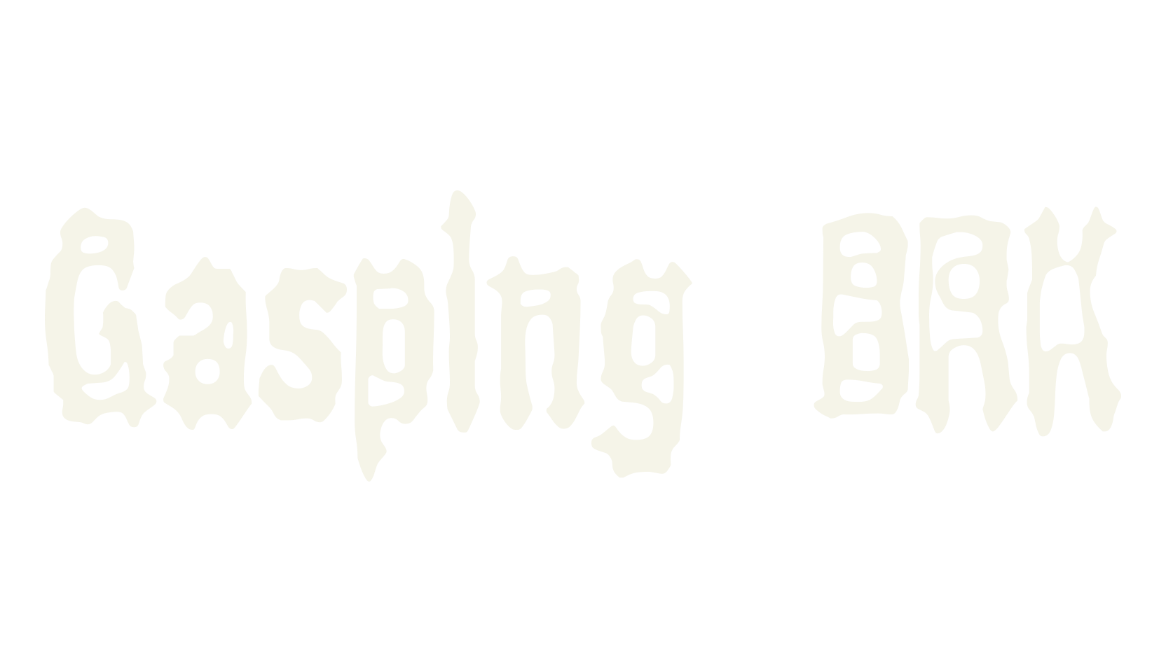 Gasping BRK, display font preview