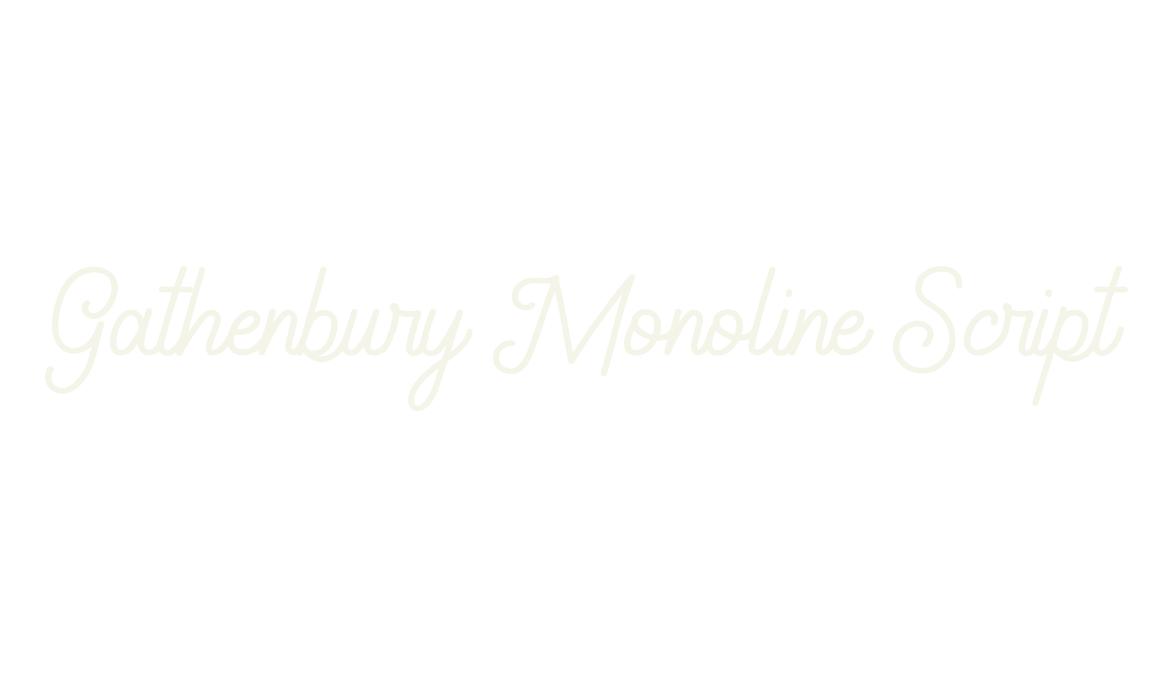 Gathenbury Monoline Script, cursive font preview