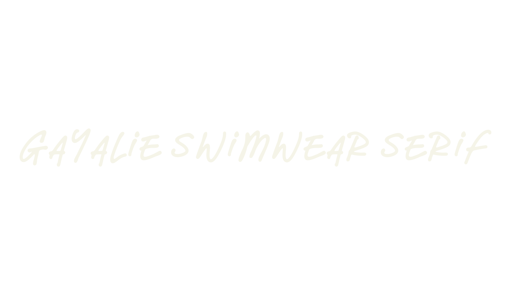 Gayalie Swimwear Serif, cursive font preview