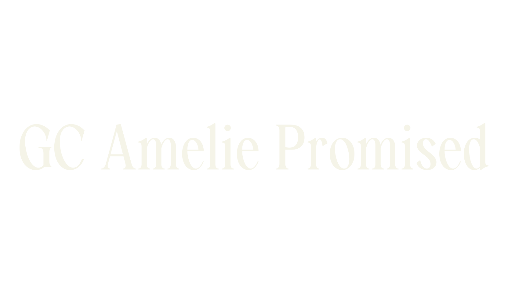GC Amelie Promised, serif font preview