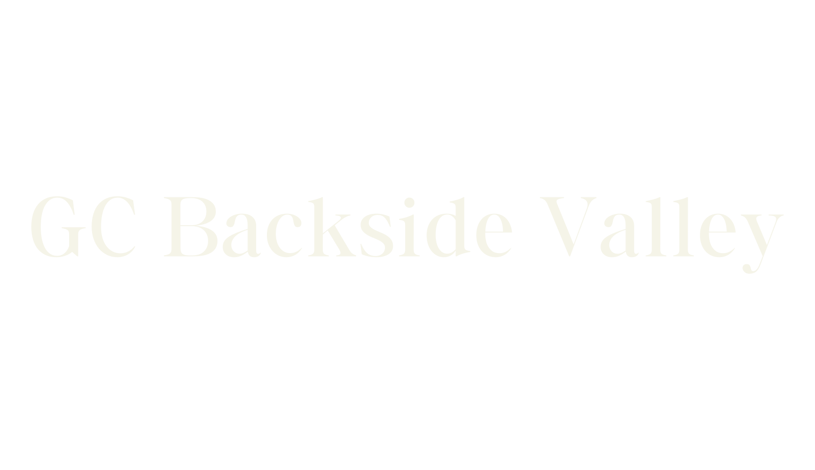 GC Backside Valley, luxury font preview