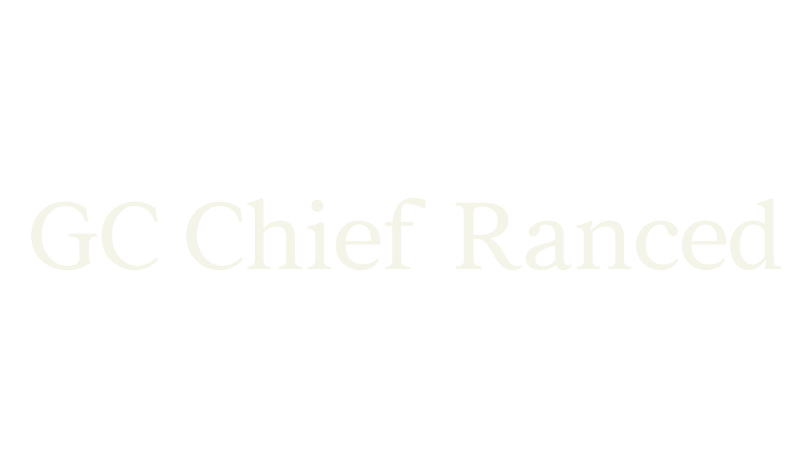 GC Chief Ranced, italic font preview