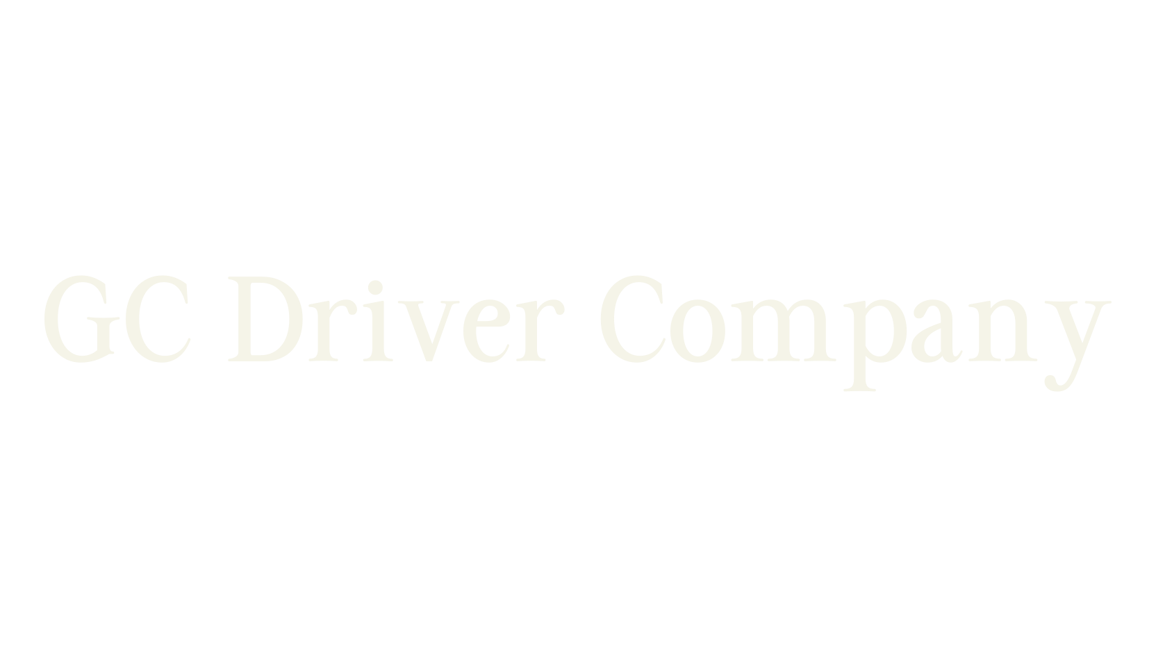GC Driver Company, serif font preview