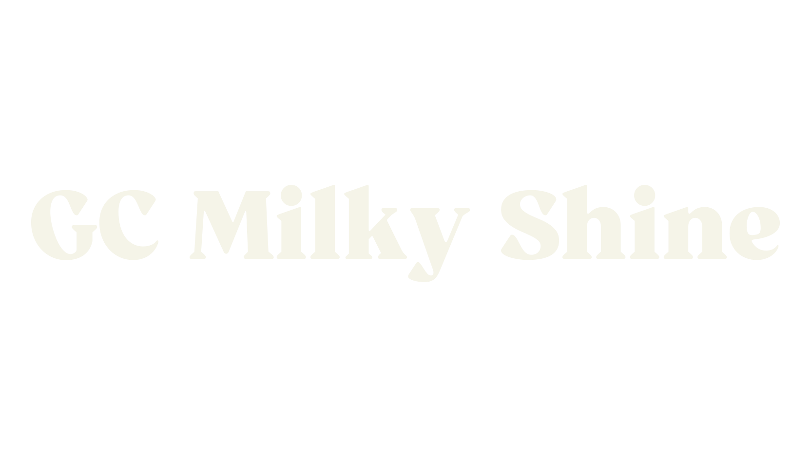 GC Milky Shine, serif font preview